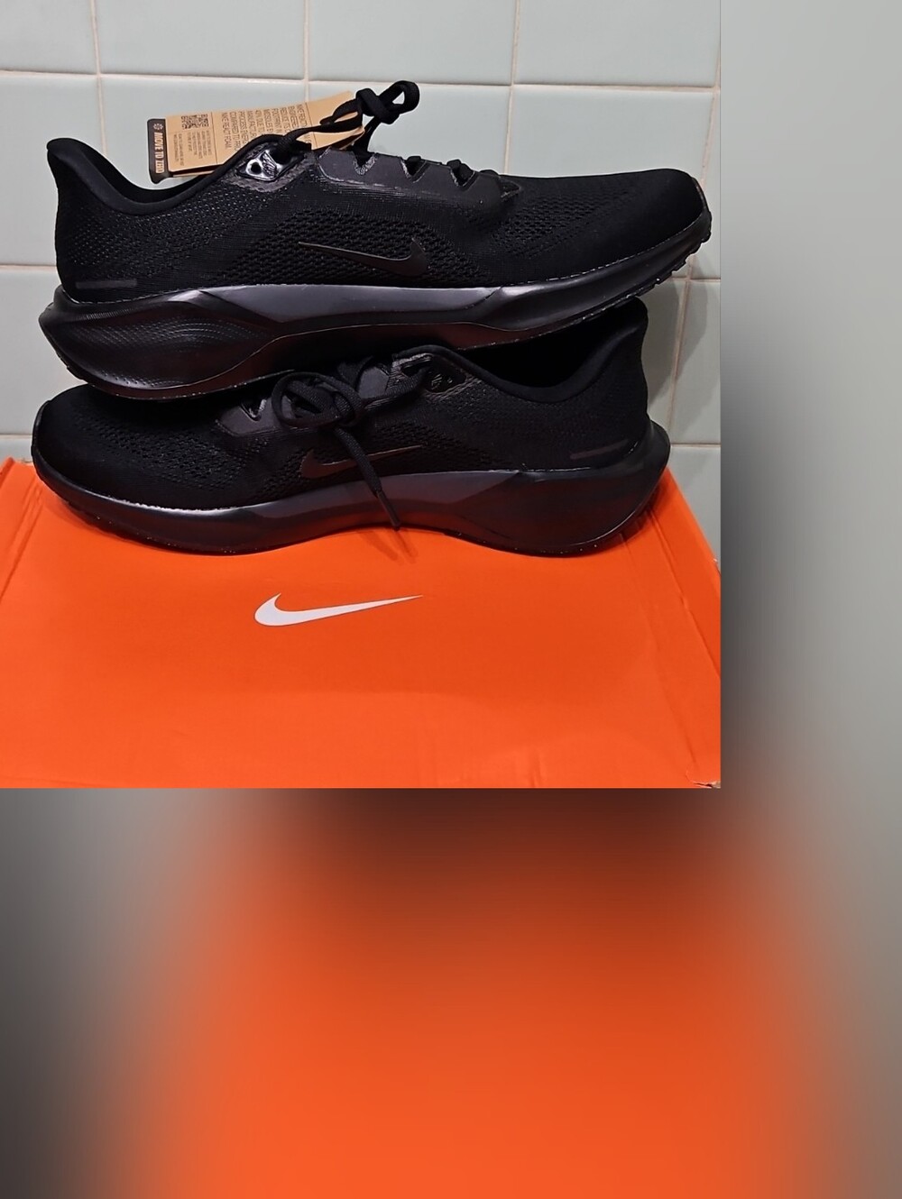 Nike Men's Air Zoom Pegasus Black Athletic Running Shoes Size 13